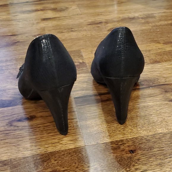 Womens George black buckle accent heels size 8.5 - Picture 4 of 5